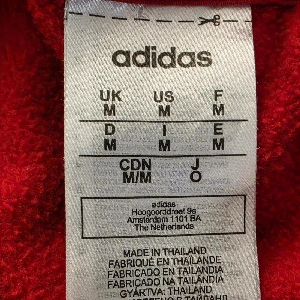 Adidas hoodie red and navy medium